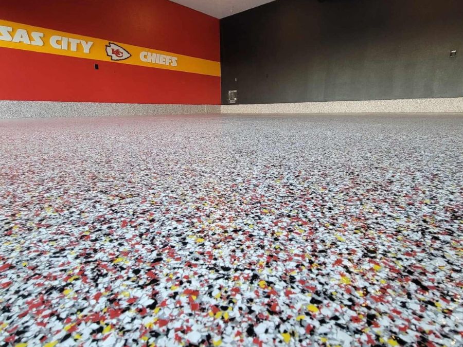 Polyaspartic basement floor Springfield Missouri