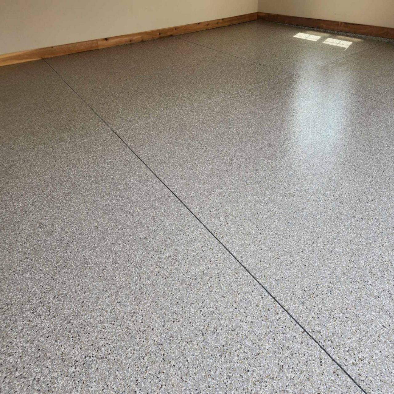 Gray flake garage floor coating Springfield Missouri