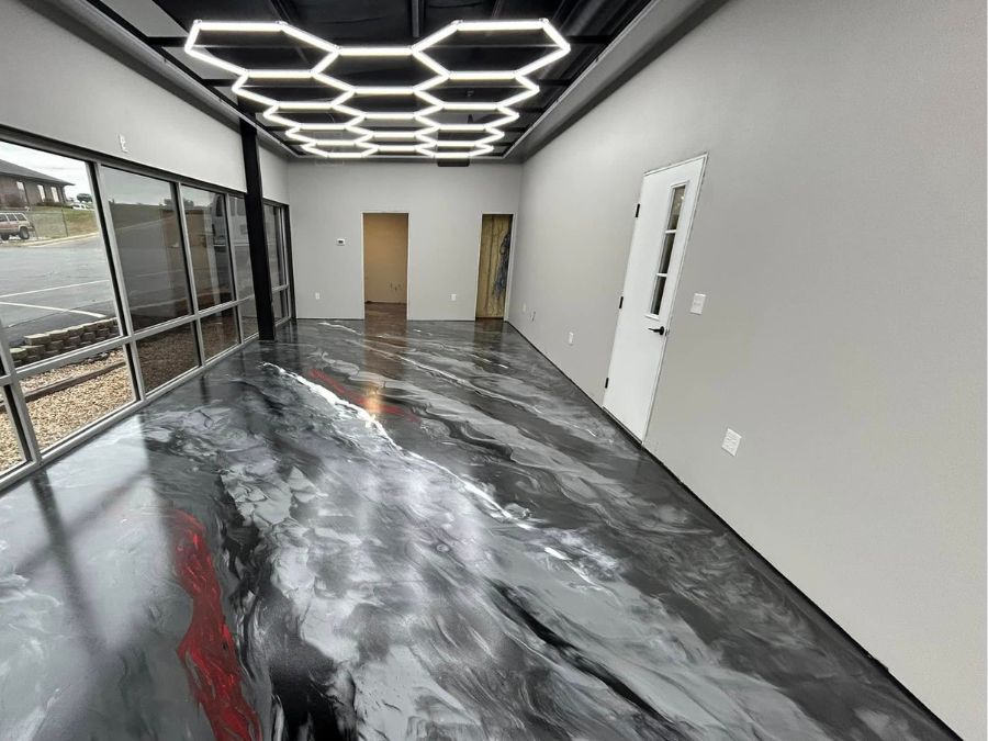 Metallic garage floor coating Republic MO