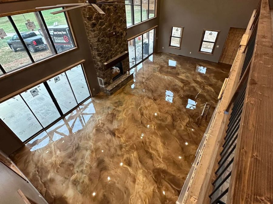 Showroom metallic floor Springfield Missouri