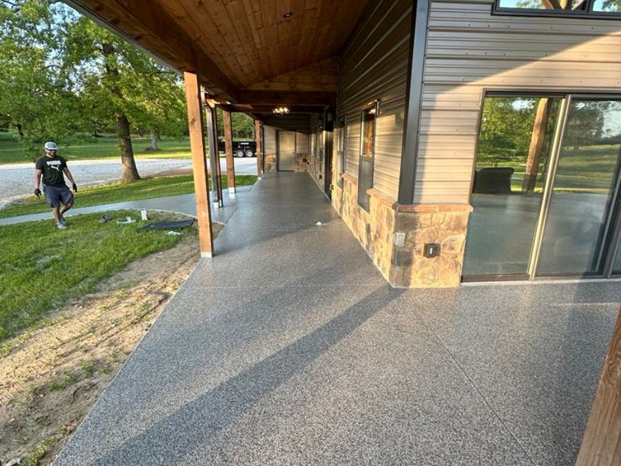 Epoxy floor coating Forsyth MO Ozarks Concrete Coatings